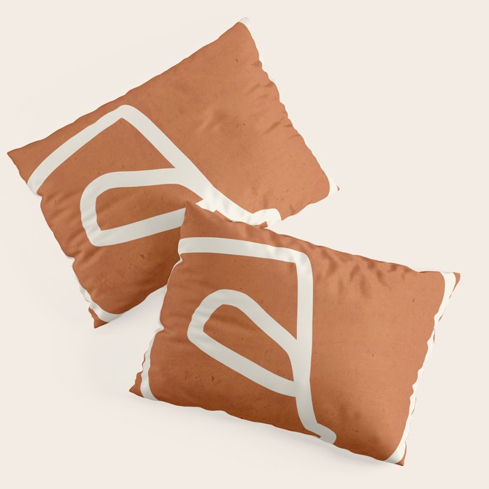 abstract minimal 57 Terracota Pillow Sham Gallery Image 3