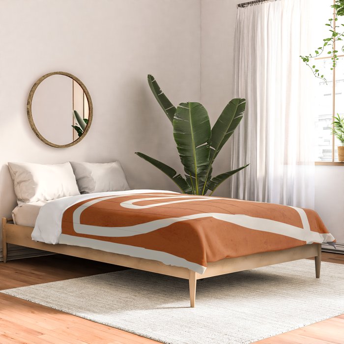 abstract minimal 57 Terracota Comforter Gallery Image 2