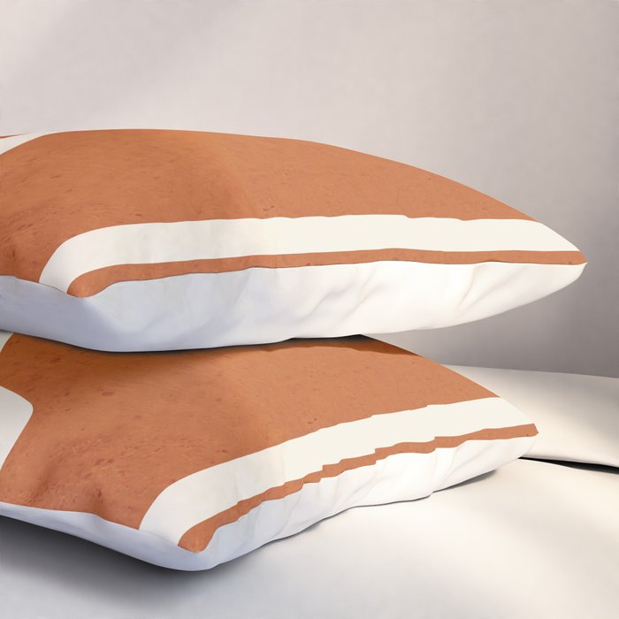 abstract minimal 57 Terracota Pillow Sham Gallery Image 3