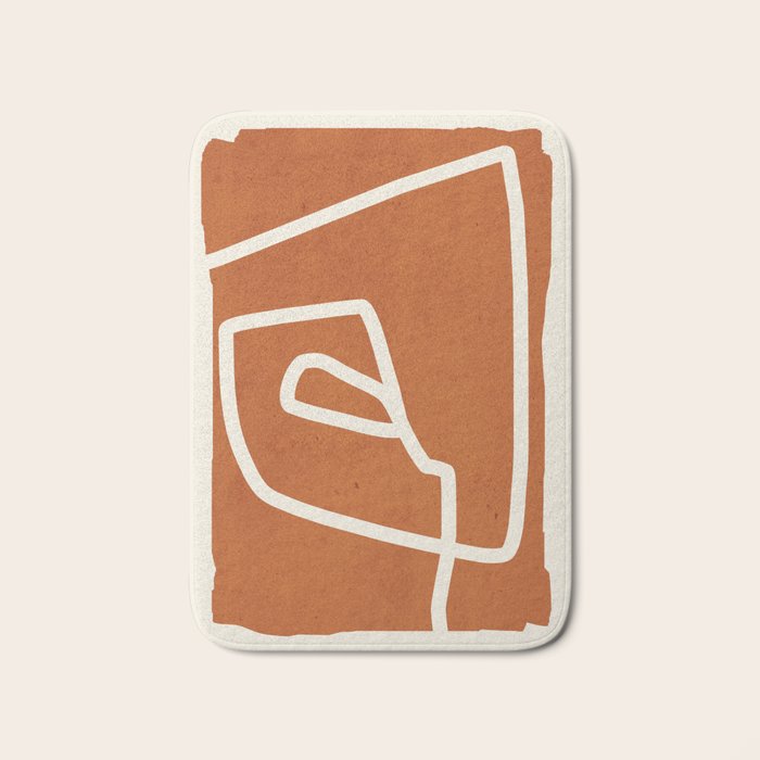 abstract minimal 57 Terracota Bath Mat Gallery Image 1