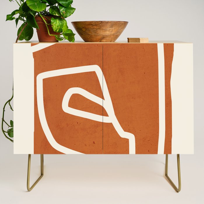 abstract minimal 57 Terracota Credenza Gallery Image 1