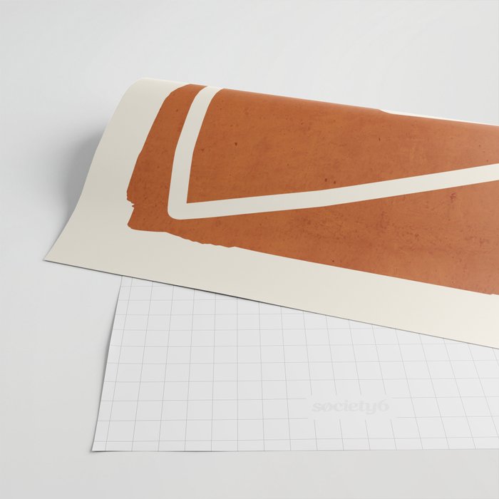 abstract minimal 57 Terracota Wrapping Paper Gallery Image 2