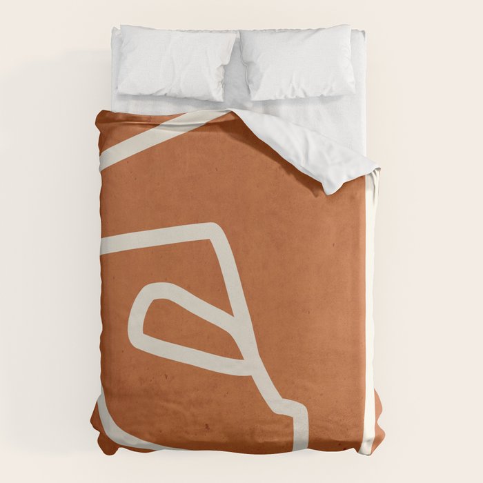 abstract minimal 57 Terracota Duvet Cover Gallery Image 6