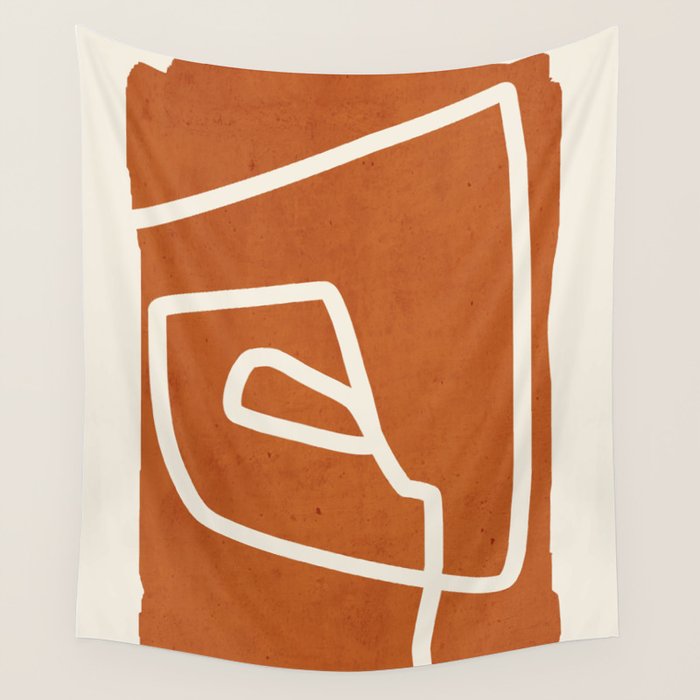 abstract minimal 57 Terracota Wall Tapestry Gallery Image 4