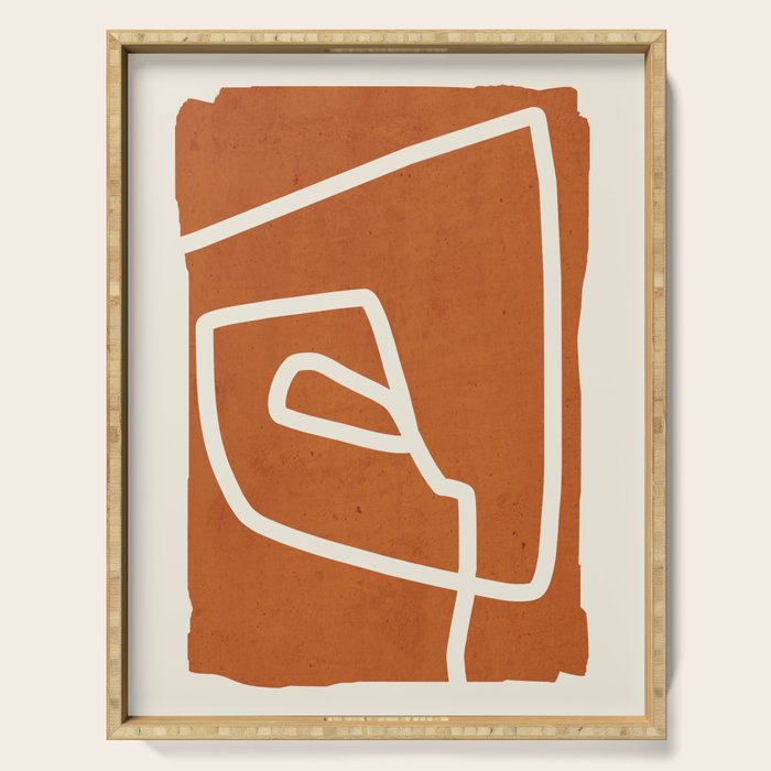 abstract minimal 57 Terracota Serving Tray Gallery Image 1