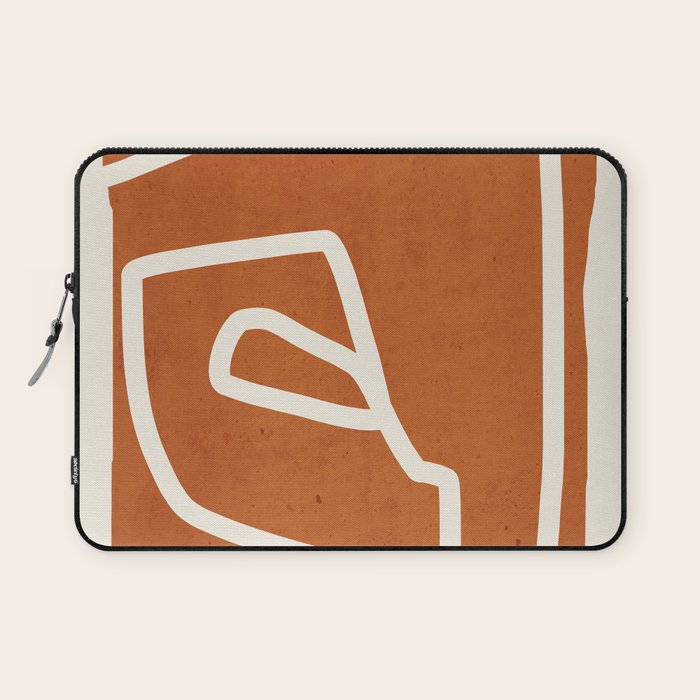abstract minimal 57 Terracota Laptop Sleeve Gallery Image 1