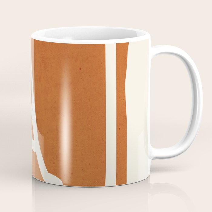 abstract minimal 57 Terracota Coffee Mug Gallery Image 1
