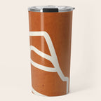 abstract minimal 57 Terracota Travel Mug Gallery Image 1