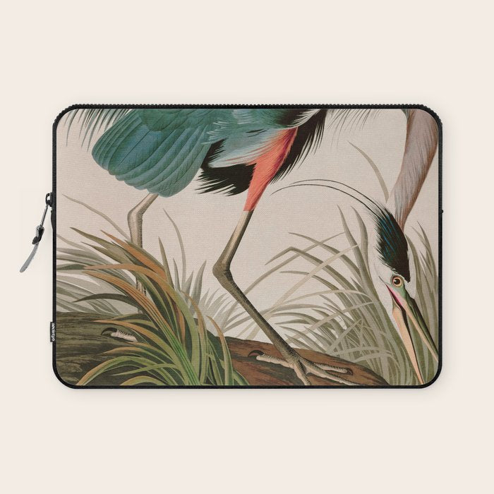 Great Blue Heron Birds of America Audubon Illustration Laptop Sleeve Gallery Image 1