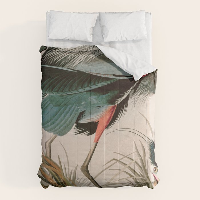 Great Blue Heron Birds of America Audubon Illustration Comforter Gallery Image 6