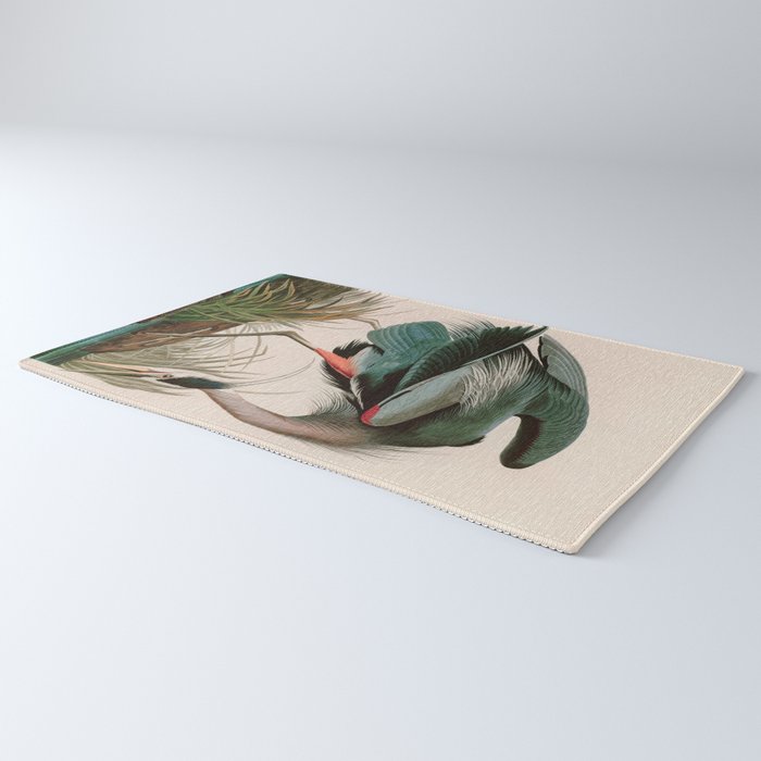 Great Blue Heron Birds of America Audubon Illustration Rug Gallery Image 3