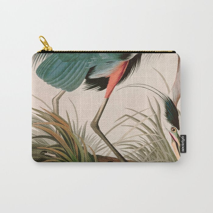 Great Blue Heron Birds of America Audubon Illustration Carry All Pouch Gallery Image 1