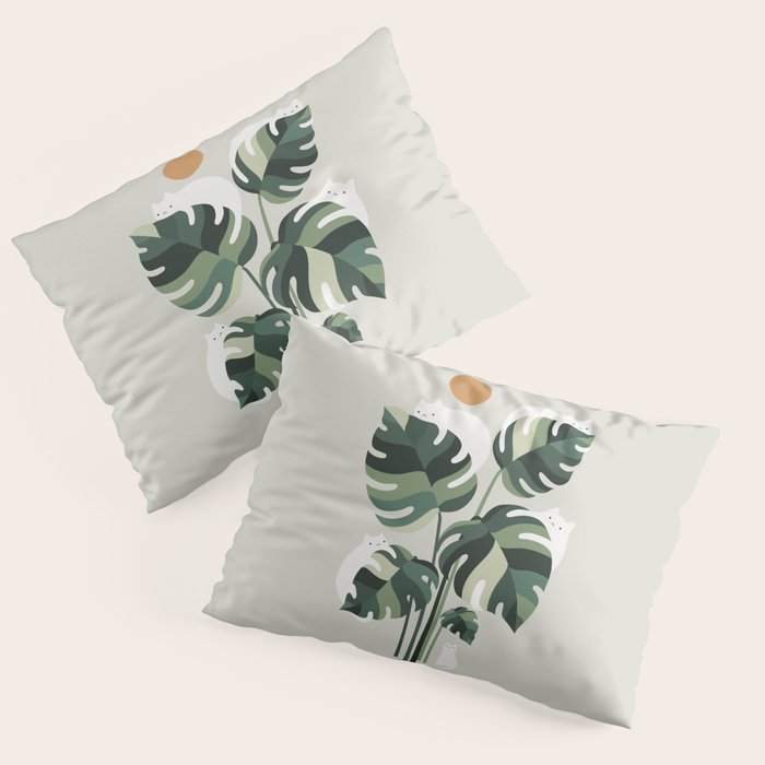 Cat and Plant 11 Pillow Sham Gallery Image 3