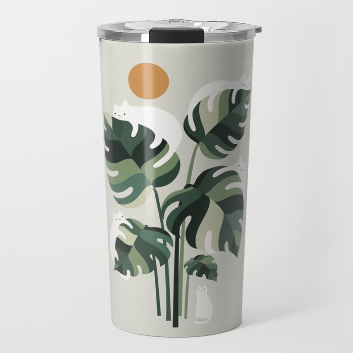 Cat and Plant 11 Travel Mug Gallery Image 1