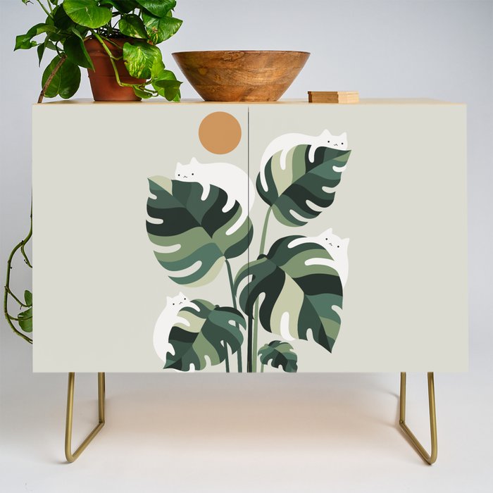 Cat and Plant 11 Credenza Gallery Image 1