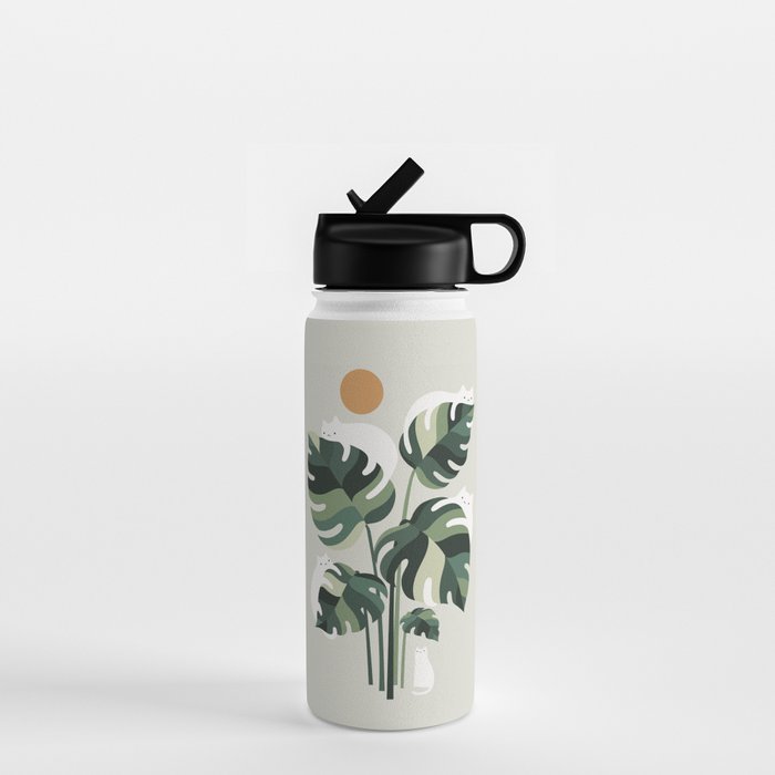 Cat and Plant 11 Water Bottle Gallery Image 1