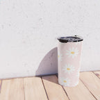 Pink Daisy Pattern Travel Mug Gallery Image 4