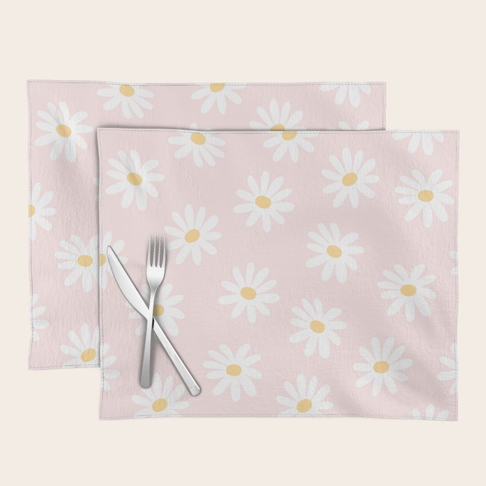 Pink Daisy Pattern Placemat Gallery Image 1