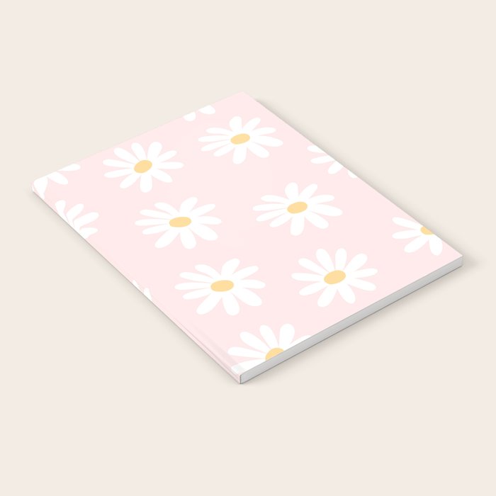 Pink Daisy Pattern Notebook Gallery Image 1