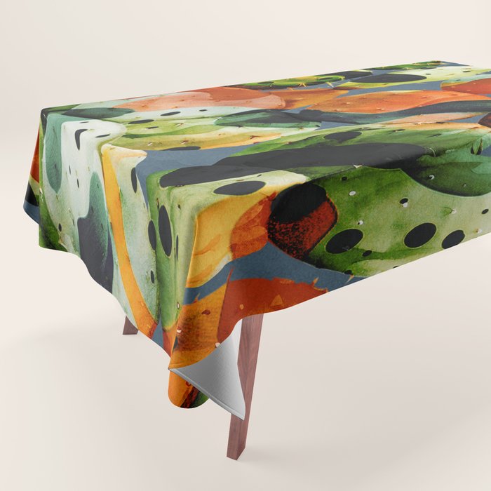 Abstract Modern Cactus 3 Tablecloth Gallery Image 1