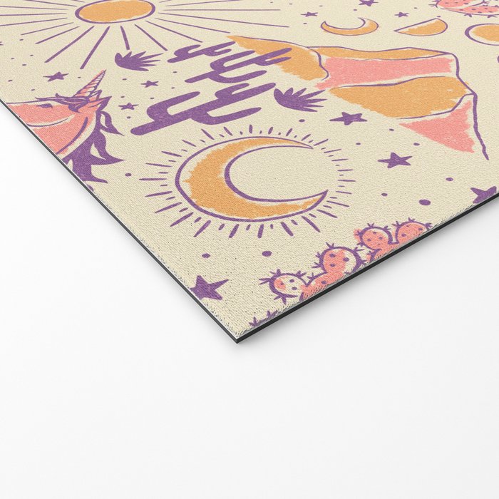 Desert Unicorn - Purple, pink, and gold Welcome Mat Gallery Image 2