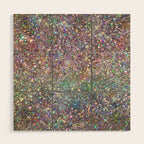 Amazing Rainbow Glitter Design Pattern Wood Wall Art Gallery Image 1