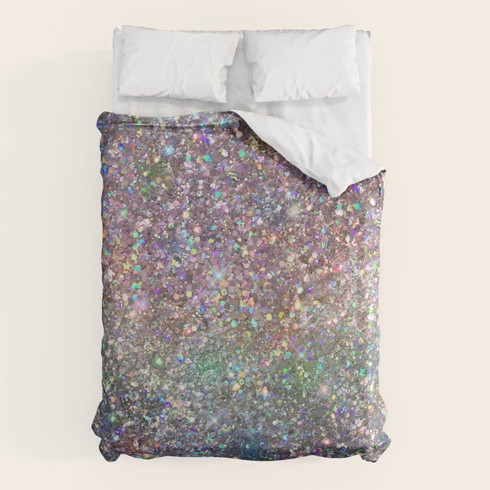 Amazing Rainbow Glitter Design Pattern Duvet Cover