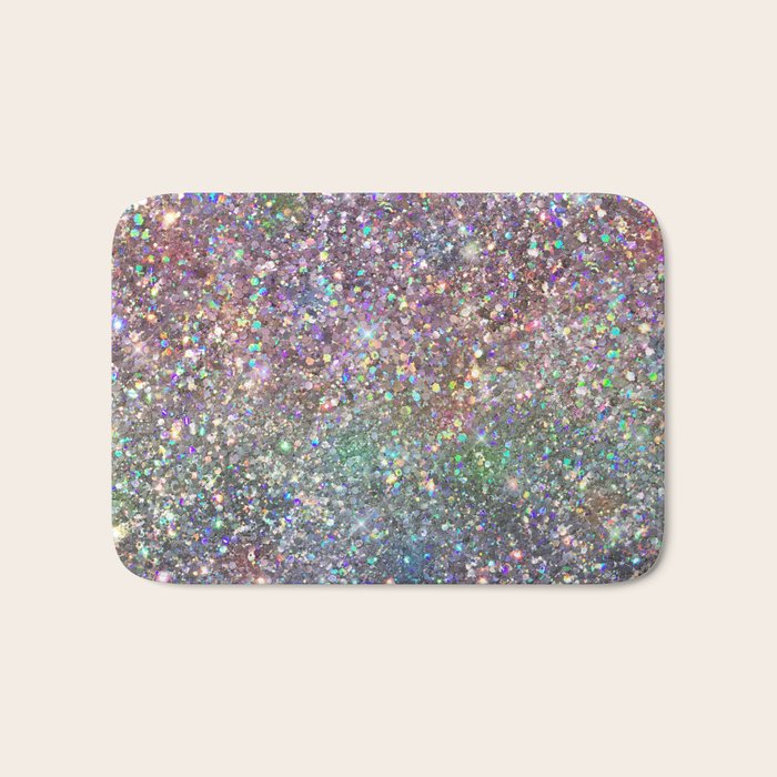 Amazing Rainbow Glitter Design Pattern Bath Mat