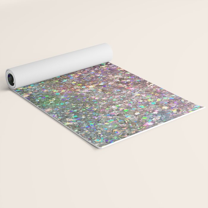 Amazing Rainbow Glitter Design Pattern Yoga Mat Gallery Image 2