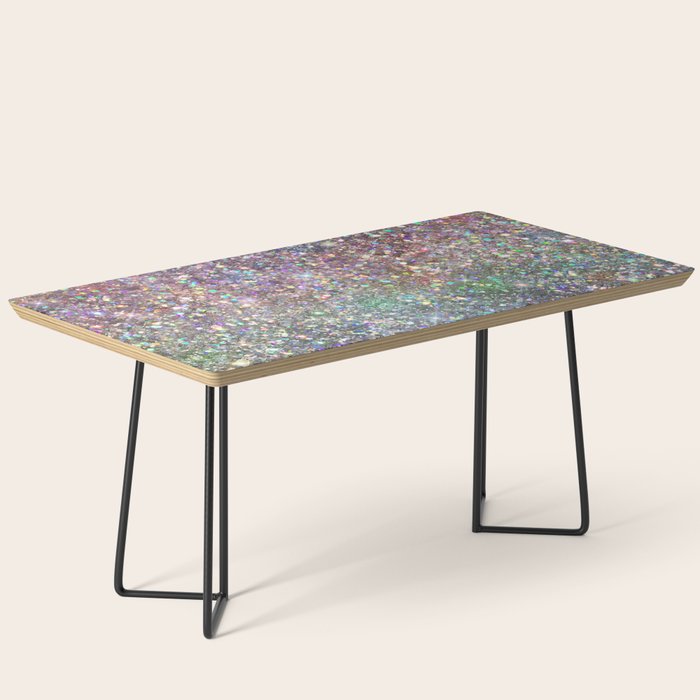 Amazing Rainbow Glitter Design Pattern Coffee Table Gallery Image 1