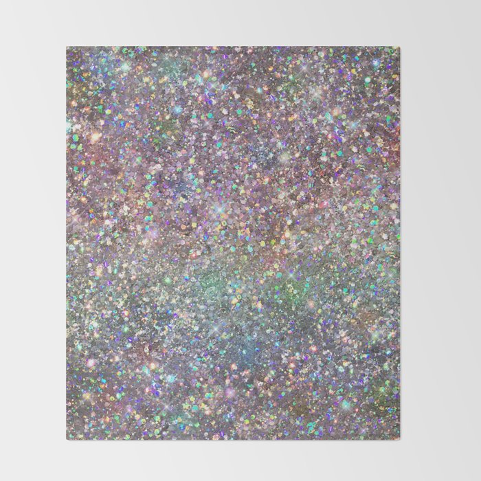 Amazing Rainbow Glitter Design Pattern Throw Blanket Gallery Image 2