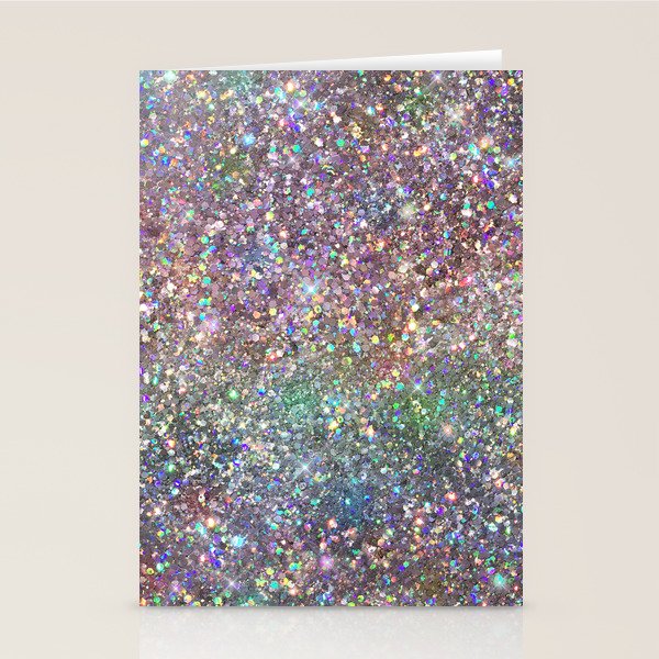 Amazing Rainbow Glitter Design Pattern Stationery Card Gallery Image 2