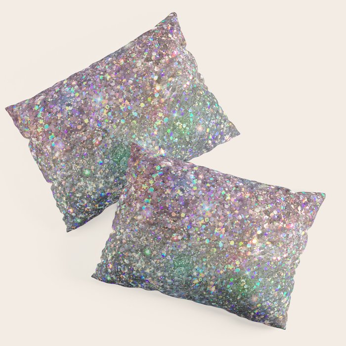 Amazing Rainbow Glitter Design Pattern Pillow Sham Gallery Image 3