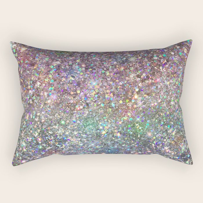 Amazing Rainbow Glitter Design Pattern Rectangular Pillow Gallery Image 2