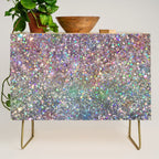 Amazing Rainbow Glitter Design Pattern Credenza Gallery Image 1