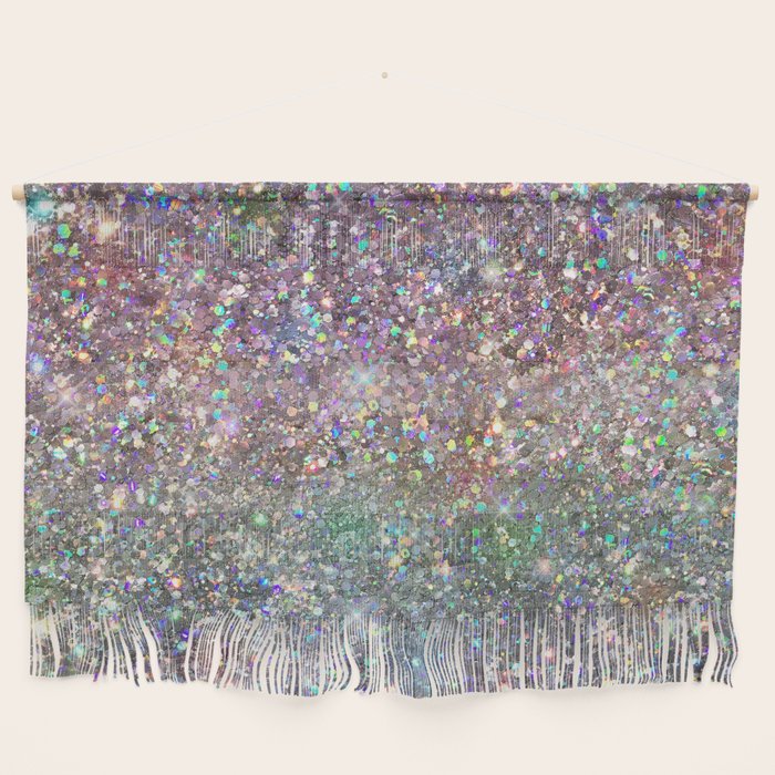 Amazing Rainbow Glitter Design Pattern Wall Hanging Gallery Image 1