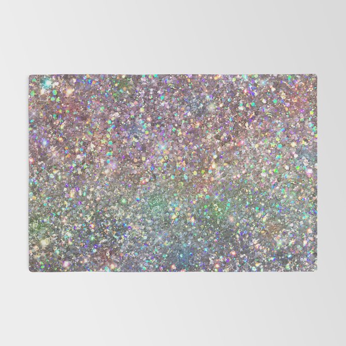 Amazing Rainbow Glitter Design Pattern Rug Gallery Image 2
