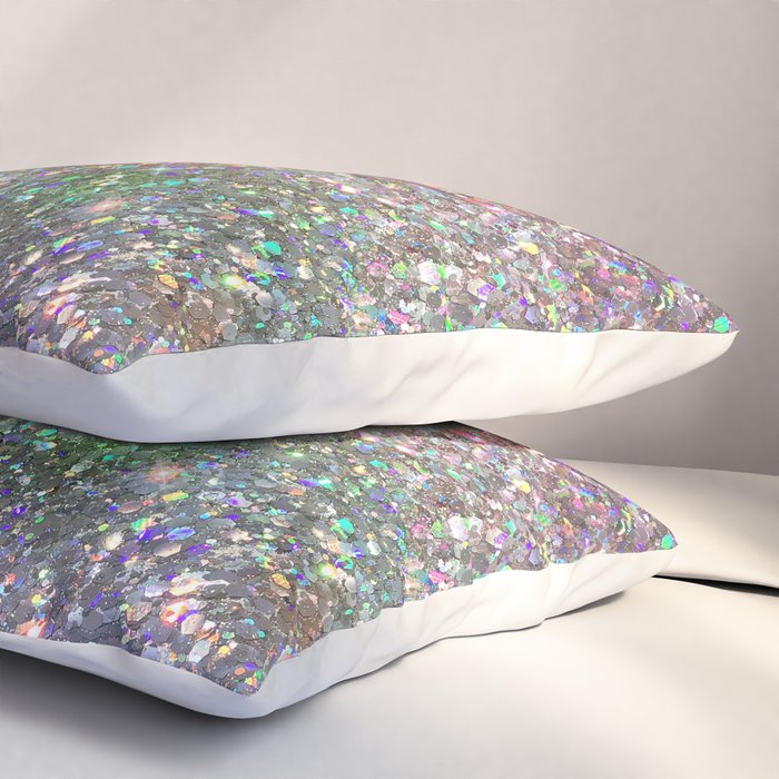 Amazing Rainbow Glitter Design Pattern Pillow Sham Gallery Image 3
