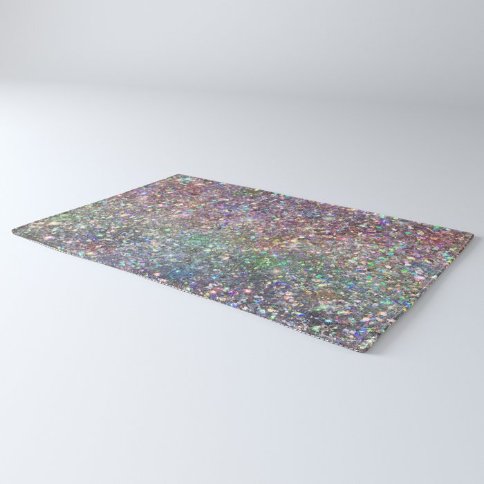 Amazing Rainbow Glitter Design Pattern Rug Gallery Image 3