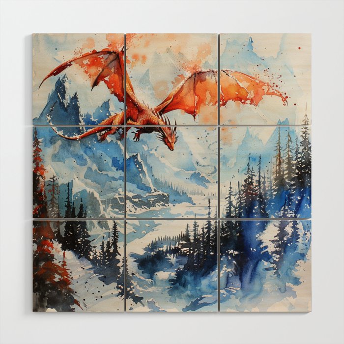 Magical Dragon 8 Wood Wall Art Gallery Image 1