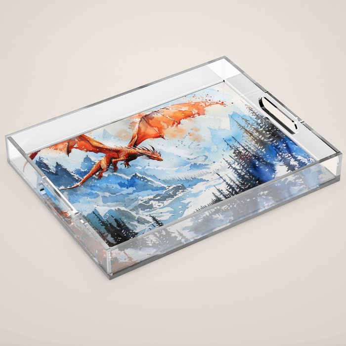 Magical Dragon 8 Acrylic Tray Gallery Image 1