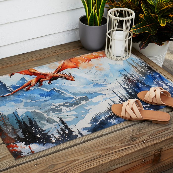 Magical Dragon 8 Outdoor Rug Gallery Image 2