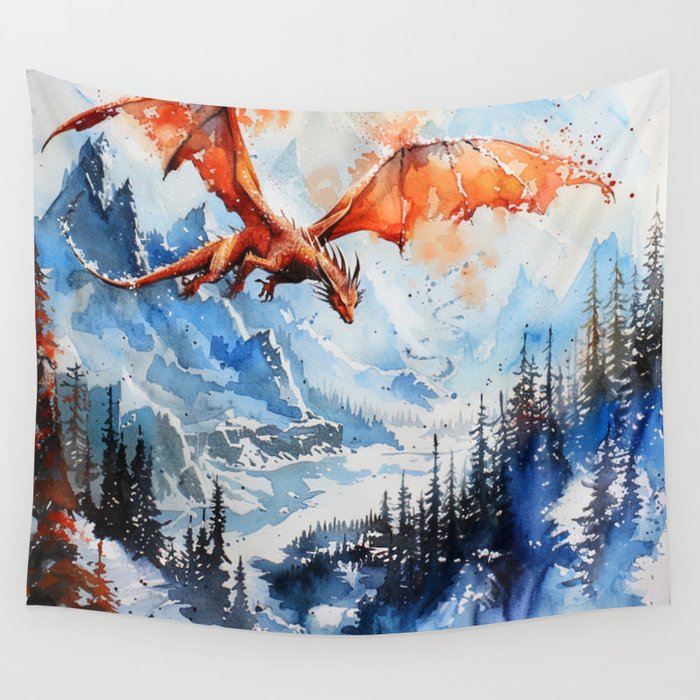 Magical Dragon 8 Wall Tapestry Gallery Image 1