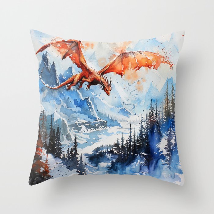Magical Dragon 8 Throw Pillow Gallery Image 6