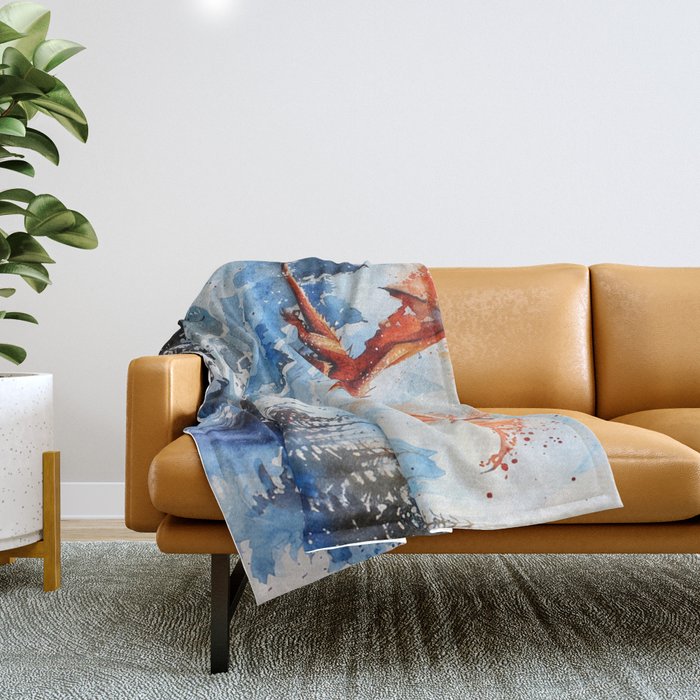 Magical Dragon 8 Throw Blanket Gallery Image 1