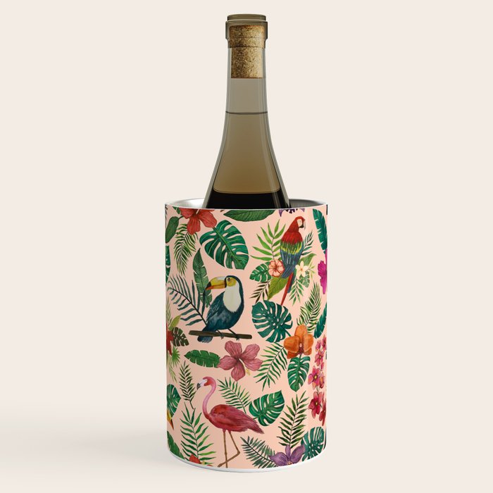 Tropical Bird Pattern Wine Chiller Gallery Image 3
