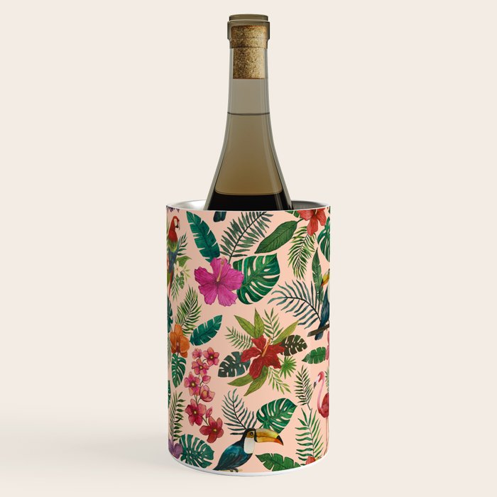 Tropical Bird Pattern Wine Chiller Gallery Image 1