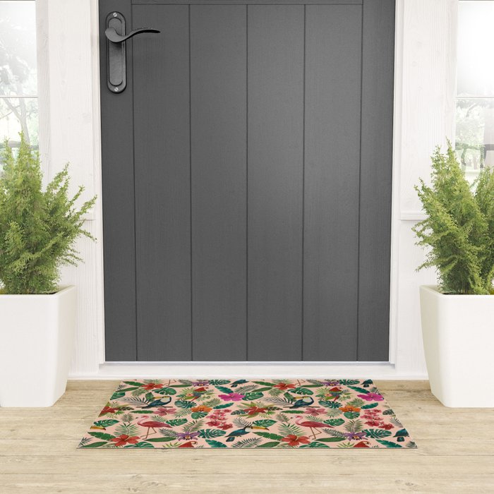Tropical Bird Pattern Welcome Mat Gallery Image 3