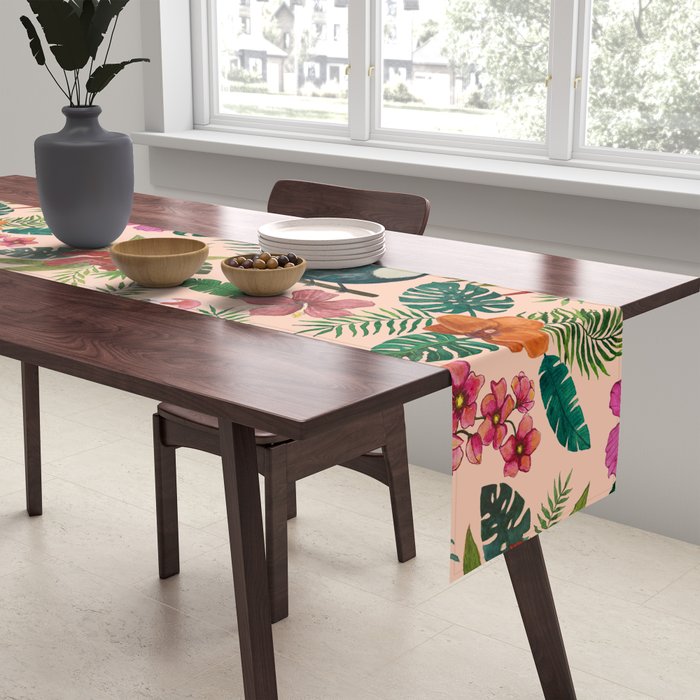 Tropical Bird Pattern Table Runner Gallery Image 2