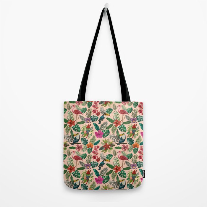 Tropical Bird Pattern Tote Bag Gallery Image 2